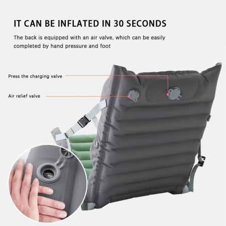 야외 캠핑 조절 각도 해변 캐주얼 휴대용 쿠션 에어 체어 침낭 