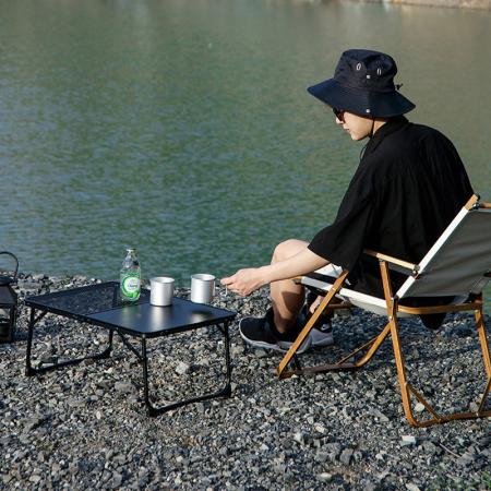 야외 정원 가구 초경량 휴대용 메쉬 캠핑 테이블 알루미늄 IGT 접이식 테이블 