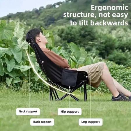 야외용 초경량 스테인리스 스틸 접이식 의자, 경량 해변 공원 캠핑 의자 