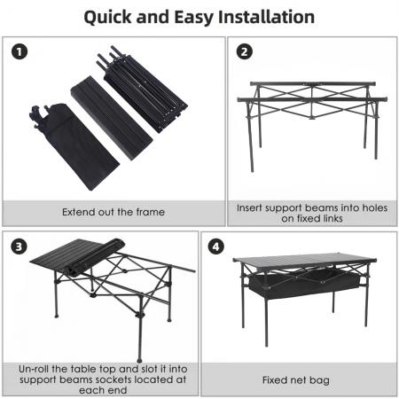 휴대용 가방이 포함된 초경량 접이식 해변 테이블 야외 여행 요리 피크닉 캠핑 테이블 
