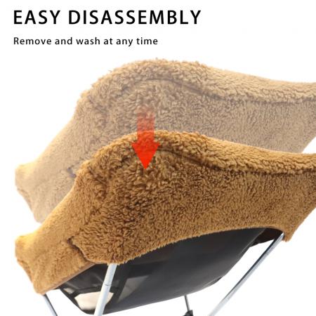 겨울철 따뜻한 두꺼운 울 소재 의자 커버, 하이킹, 피크닉, 문체어, 고품질 야외 캠핑 접이식 의자 커버 