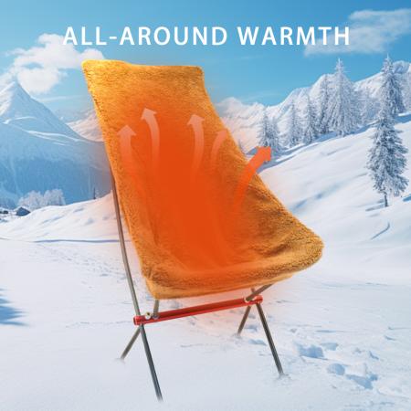 플리스 소재의 캠핑 의자 보온 커버 (탈착식) 