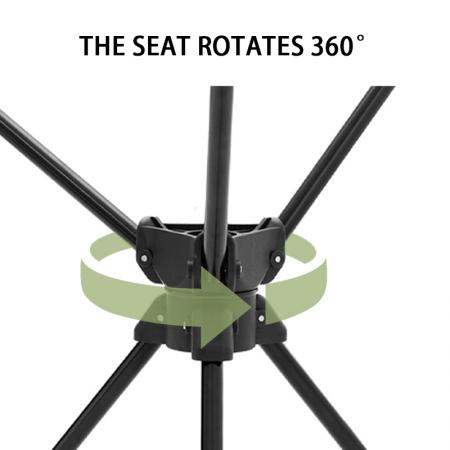 경량 알루미늄 합금 금속 의자, 옥스포드 천 소재, 360도 회전 야외 캠핑 의자 