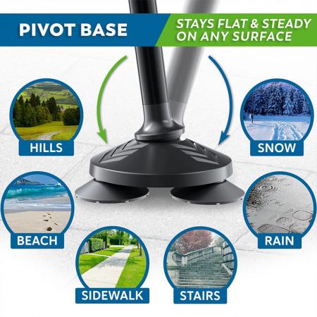 새로운 노인용 접이식 지팡이, T자형 손잡이, 미끄럼 방지 폴, 접이식 하이킹/노인용 보행 보조기 