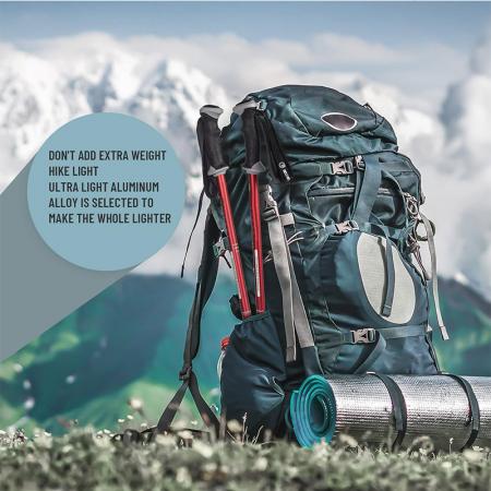 빠른 조정 가능한 잠금 장치가 있는 등산용 스틱 하이킹 스틱 