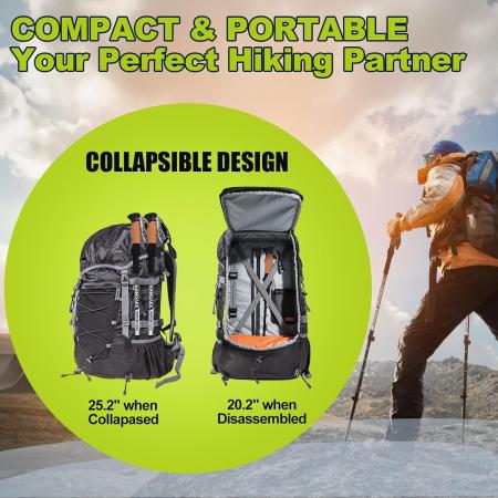 초경량 트레킹 폴 트레킹 폴 접이식 경량 하이킹 야외 캠핑 활동용 스틱 