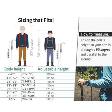 2022 탄소 섬유 알루미늄 접이식 접이식 북유럽 트레킹 폴 하이킹 폴 7075 추적 용 지팡이
 