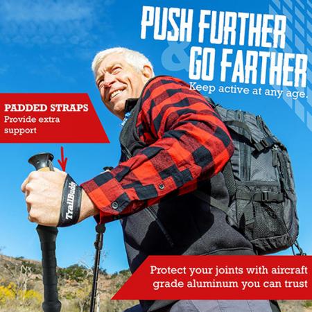 확고한 그립 손잡이를 가진 지팡이를 등반하는 알루미늄 합금 지팡이
 