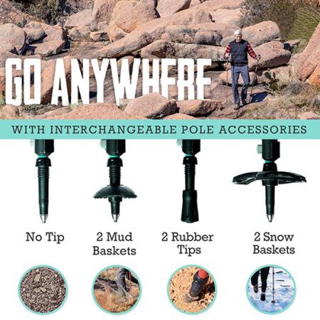 확고한 그립 손잡이를 가진 지팡이를 등반하는 알루미늄 합금 지팡이
 