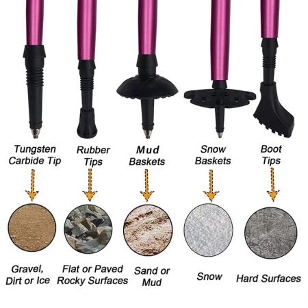 5단 접이식 항공 알루미늄 7075 트래킹 워킹 하이킹 트레킹 폴 