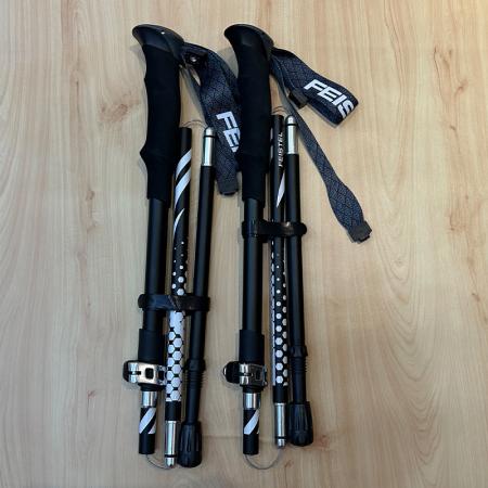 초경량 휴대용 접이식 듀랄루민 7075 트레킹 폴 하이킹 스틱 