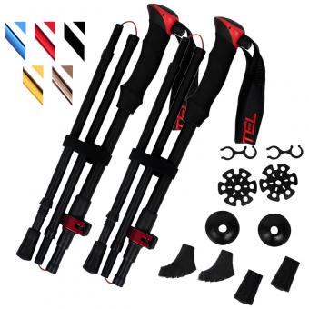 맞춤 제작 경량 알루미늄 접이식 등산 스틱