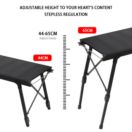 야외용 높이 조절 가능 경량 알루미늄 접이식 X자형 IGT 캠핑 테이블 