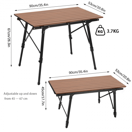 휴대용 가방이 포함된 초경량 접이식 해변 테이블, 야외 여행, 요리, 피크닉, 캠핑 테이블 