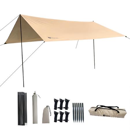 Outdoor Hiking Fishing Travel Portable Sturdy Waterproof Tent Tarp Easy Setup Sun Shade Shelter Tarp 