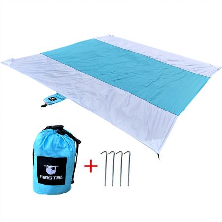 Family Pack Portable Picnic Mat 100% Nylon Camping Mat Sand Free Compact Outdoor Beach Blanket 
