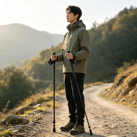 하이킹 산악 등반 야외 여행 시니어 일상 걷기 7075 알루미늄 합금 접이식 지팡이 트레킹 폴 