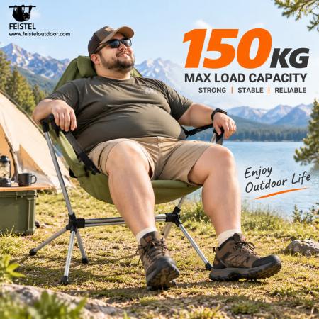 접이식 캠핑 흔들의자 – 7075 알루미늄 아웃도어 록커, 600D 폴리에스터, 4kg 