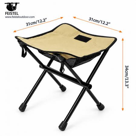 미니 접이식 캠핑 스툴 – 0.53kg 7075 알루미늄 삼각 의자, 31×10cm 컴팩트 수납 
