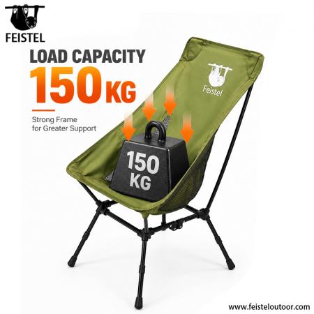 차량용 캠핑 체어 – 1.55kg 조절형 하이백, 7075 알루미늄, 35×13cm 컴팩트 팩 