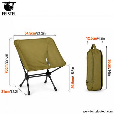 초경량 캠핑 의자 – 2.29lbs 콤팩트 휴대용 백패킹 의자, 120kg 하중 용량 