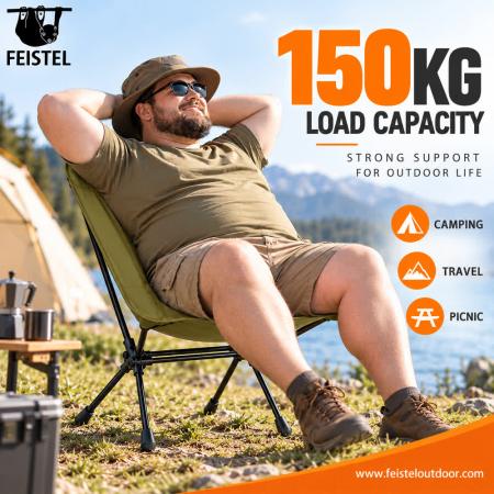 초경량 캠핑 의자 – 2.29lbs 콤팩트 휴대용 백패킹 의자, 120kg 하중 용량 