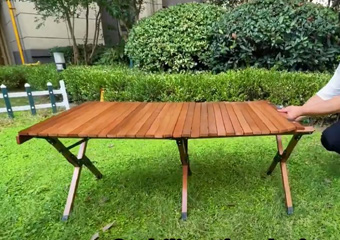나무 캠핑 테이블